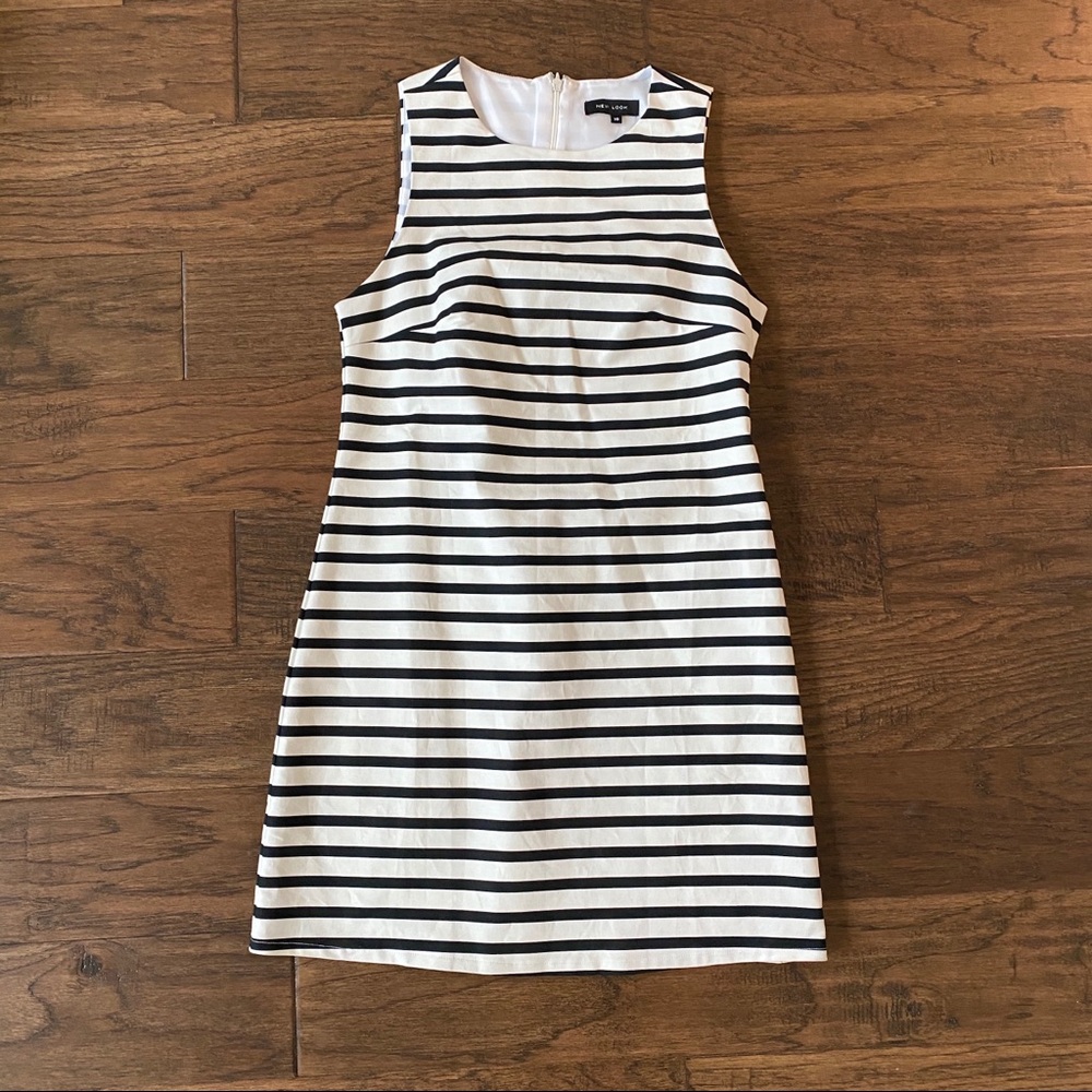New Look Black and White Striped Dress
